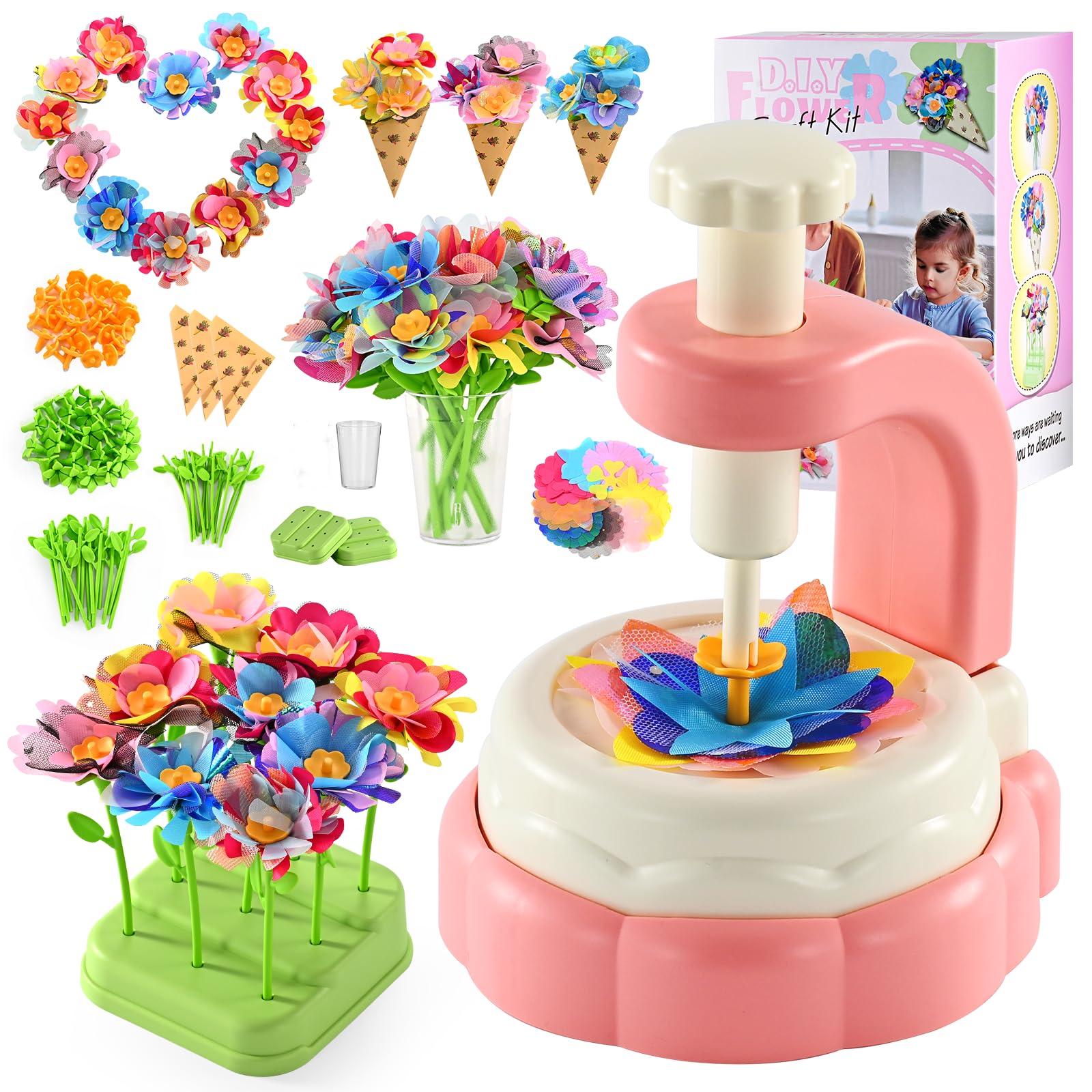 Amazon.co.jp: 2026 子供向けクラフトキット、DIY布製フラワーブーケ